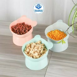 Bát ăn đơn đế cao hình gấu