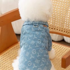 Áo sơ mi vải jean cho chó mèo