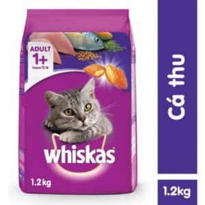 Thức ăn hạt mèo whiskas adult cá thu 1.2kg - gói