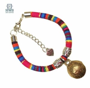 Vòng cổ thổ cẩm chuông đồng XS