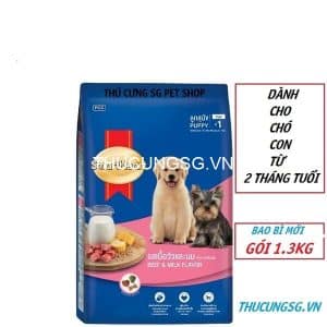 Thức ăn chó smartheart puppy bao 1.3kg - gói