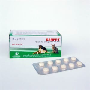 Xổ giun chó mèo Sanpet - Viên