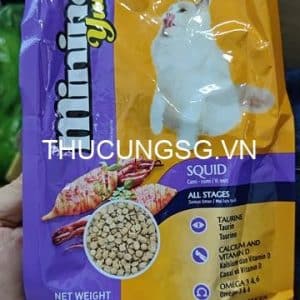 Thức ăn mèo Minino Yum Mực 350g - Bao