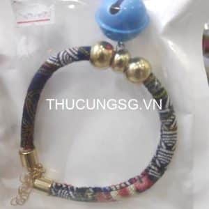 Vòng cổ thổ cẩm chuông sắt đơn