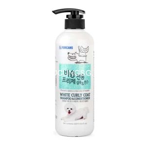 Dầu gội chó lông xoăn màu trắng Forcans 550ml - chai
