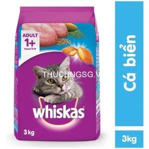 Thức ăn mèo lớn whiskas adult cá biển 3kg - gói