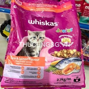 Thức ăn cho mèo con Whiskas Junior 2.7kg cá ngừ, cá hồi