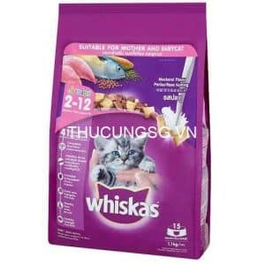 Thức ăn mèo con Whiskas junior cá thu 1.1kg - gói