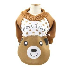 Áo nỉ có tay gấu Love Bear