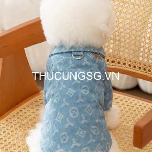 Áo sơ mi vải jean cho chó mèo