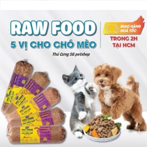 Thức ăn tươi thịt xay 500g cho chó mèo