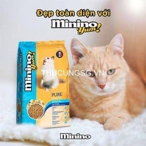 Thức ăn hạt mèo Minino Yum hải sản 350g - bao