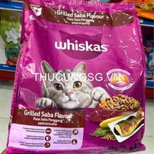 Thức ăn cho mèo Whiskas Adult 3kg vị cá saba