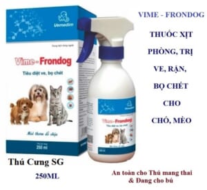Xịt ve rận Vime Frondog cho chó mèo 250ml - Chai