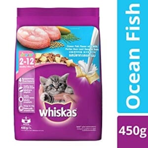 Thức ăn mèo con Whiskas junior 450g cá biển - Gói