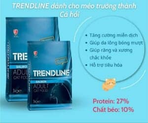 Thức ăn mèo lớn TrendLine Adult 1kg cá hồi - bao