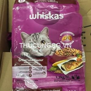 Thức ăn mèo Whiskas Cá Saba Nướng 1.2kg
