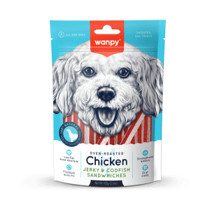 Wanpy Chicken Jerky and Codfish Sandwiches