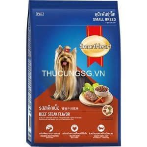 Thức ăn hạt Smartheart Adult Small Breed vị bò 400g - Bao 8kg