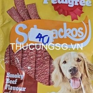 Thức ăn pedigree meat jerky que dẹp bò xông khói 80g - Gói