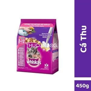 Thức ăn mèo con Whiskas junior 450g cá thu - gói
