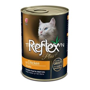 Thức ăn hỗn hợp Reflex Plus mèo lon 400g