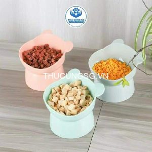 Bát ăn đơn đế cao hình gấu