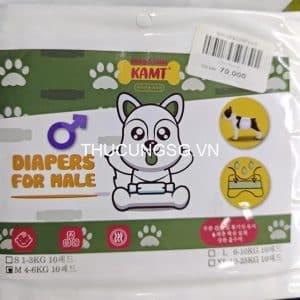 Tã bỉm chó đực KAMT size M - Bao 12 cái