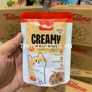 Xốt kem cho mèo Tellme gói 85g