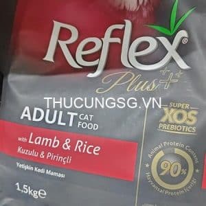 Thức ăn hạt cho mèo lớn Reflex Plus adult vị cừu gạo 1.5kg