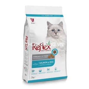 Thức ăn hạt cho mèo trưởng thành Reflex Adult vị Cá hồi và Cá cơm dưỡng lông - Túi 2kg