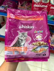 Thức ăn mèo con Whiskas Junior 450g cá ngừ,cá hồi