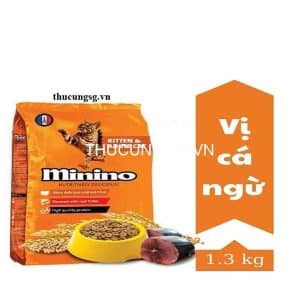 Thức ăn hạt mèo Minino Cam gói 1.3kg - gói