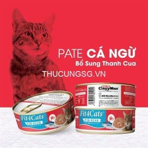 Pate mèo Fit4cats Cattyman cá ngừ,cua hộp 160g - lon