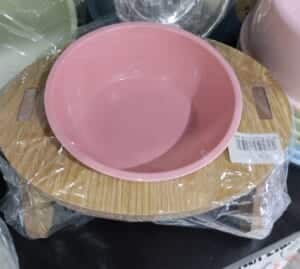 Bát ăn đơn chống gù đế gỗ