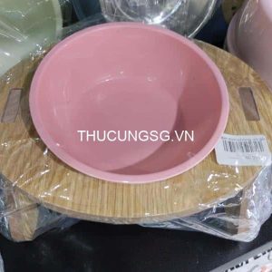 Bát ăn đơn chống gù đế gỗ