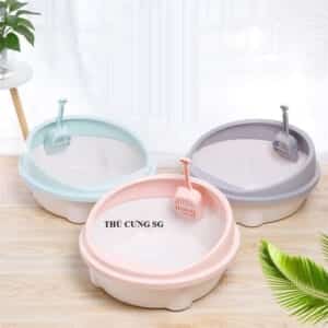 Chậu cát vệ sinh mèo tròn cao cấp INS lớn