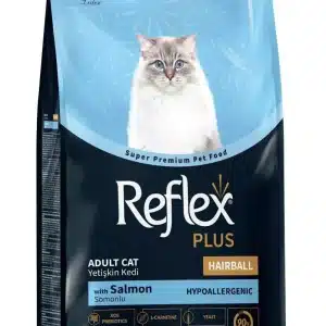 Thức ăn hạt cho mèo Reflex Plus Hairball Salmon vị Cá hồi tiêu búi lông - Túi 1.5kg