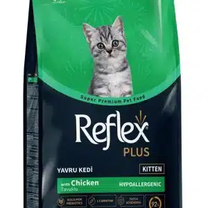 Thức ăn hạt cho mèo con Reflex Plus Kitten Food vị Gà hỗ trợ tiêu hóa - Túi 1.5kg