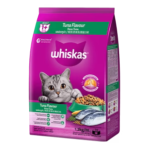Thức ăn hạt mèo whiskas adult cá ngừ gói 1.2kg