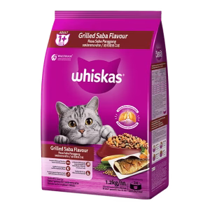 Thức ăn mèo Whiskas Cá Saba Nướng 1.2kg