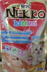 Thức ăn mèo Nekko kitten Gravy cá ngừ,cá hồi