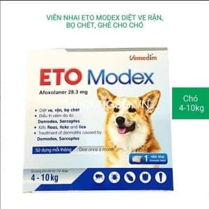 Viên nhai diệt ve rận ETO Modex 4-10kg - viên