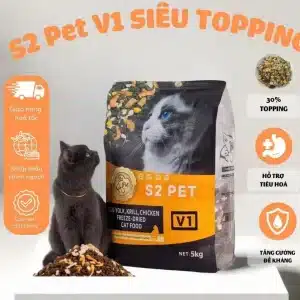 Thức ăn hạt mèo S2 PET V1 plus 1kg