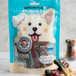 Xương nhai vị gà mix rau củ 3 màu Dexinbone Gói 175g