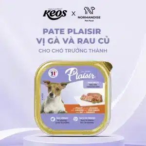 Pate Plaisir vị Gà và rau củ cho chó trưởng thành