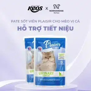 Pate sốt viên Plaisir Hỗ trợ tiết niệu cho mèo vị cá 85g